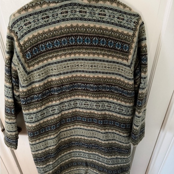 Talbots women’s  Striped Cardigan - Blue and Brown - Picture 2 of 3